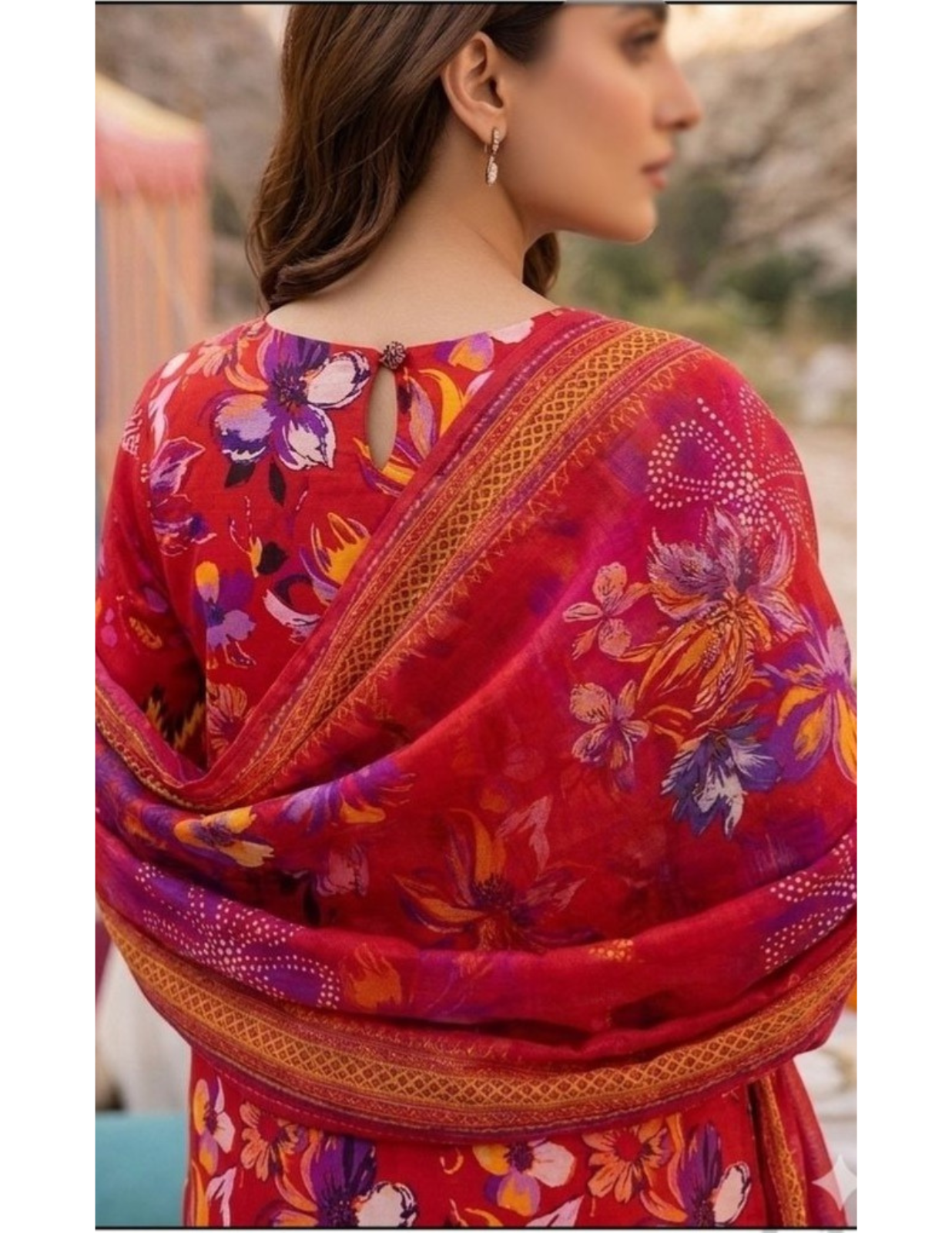 Soft Air Jet Lawn Summer Suit with Floral Print – Unstitched