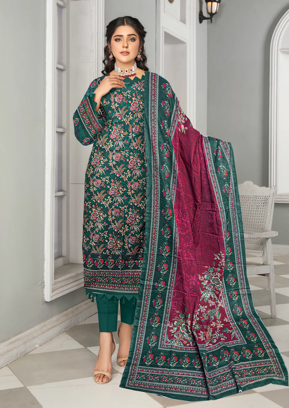 Winter Wear 3 Piece Khadar Unstitched Suit