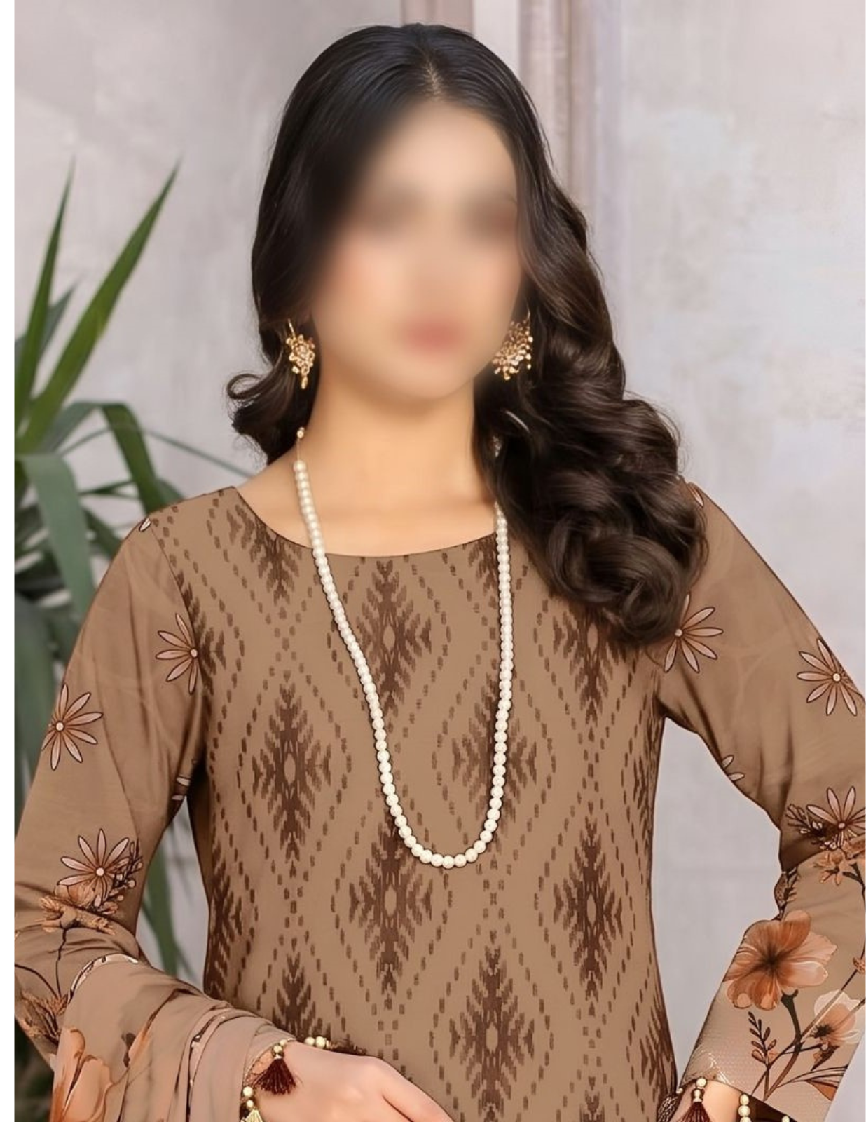 Women’s Lawn Suit 3 Piece Collection – Unstitched