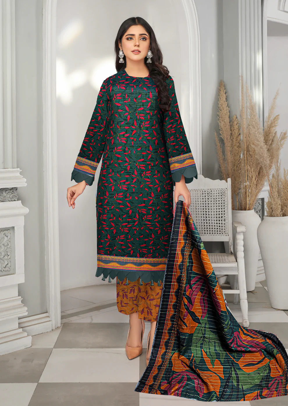 Premium 3 Piece Khadar Unstitched Suit for Winter