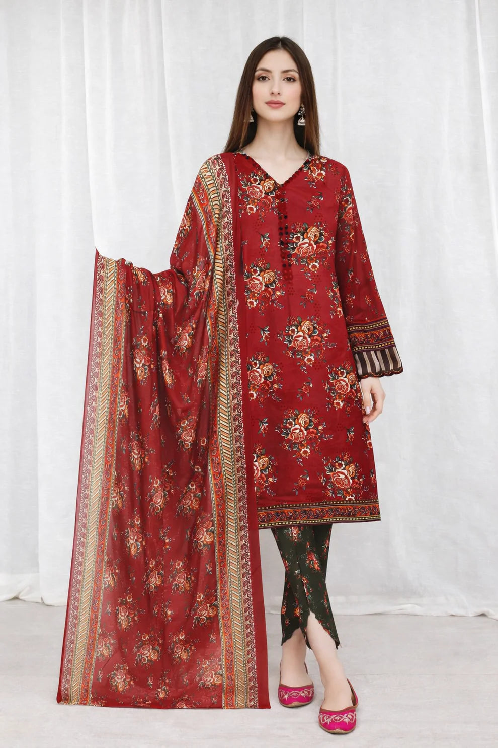 3-Piece Summer Lawn Suit for Daily Wear