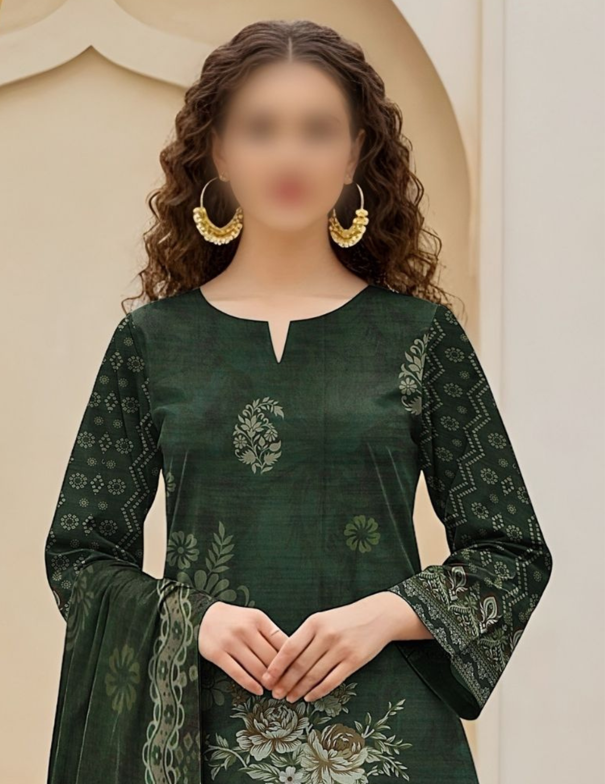 Elegant Slub Lawn Summer 3PC Outfit (Unstitched)