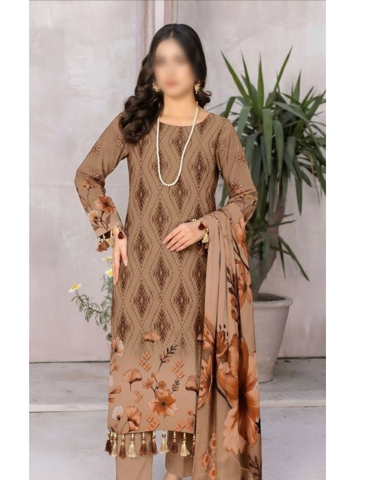 Women’s Lawn Suit 3 Piece Collection – Unstitched