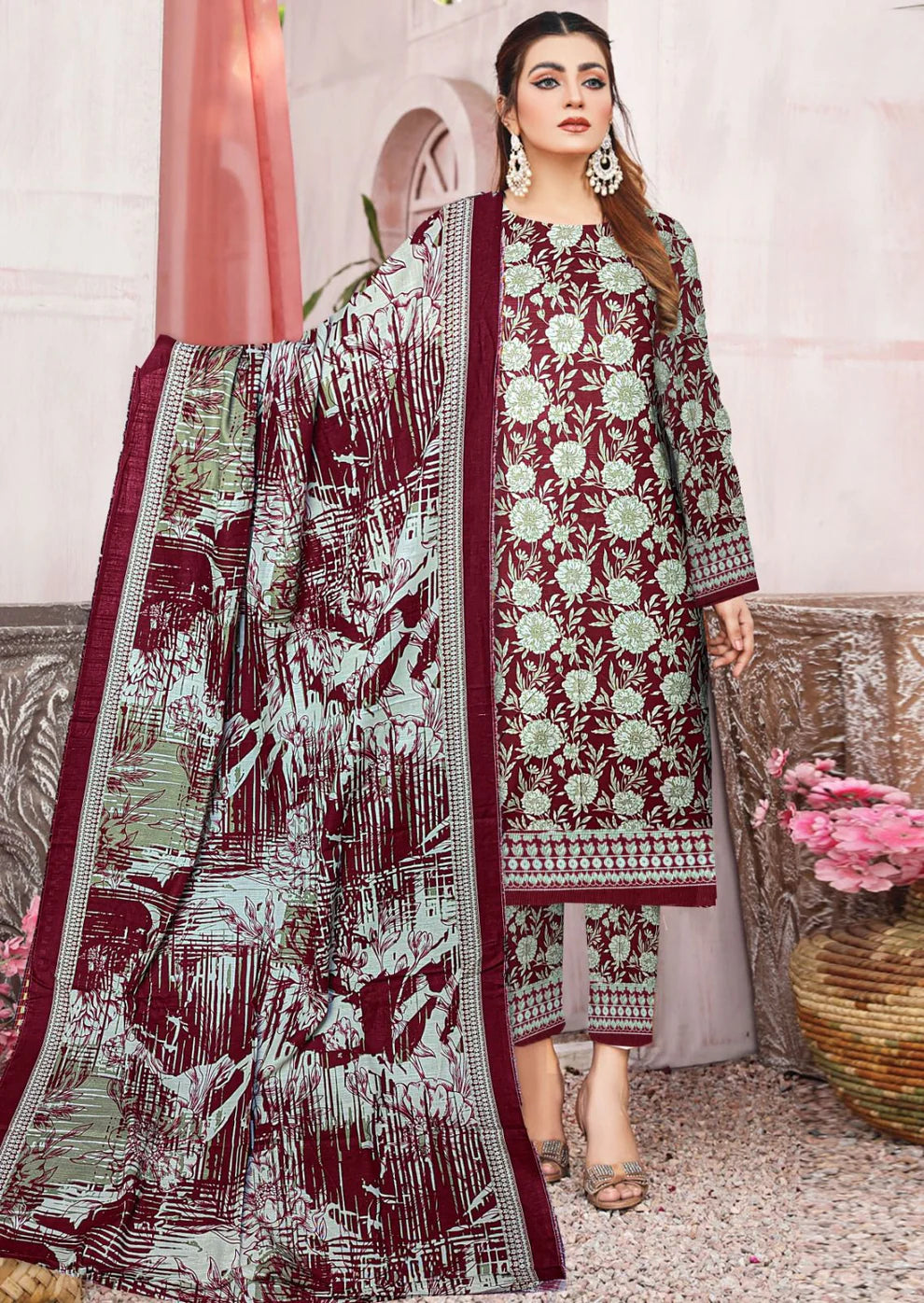 Premium Printed Khadar Winter 3 Piece Unstitched