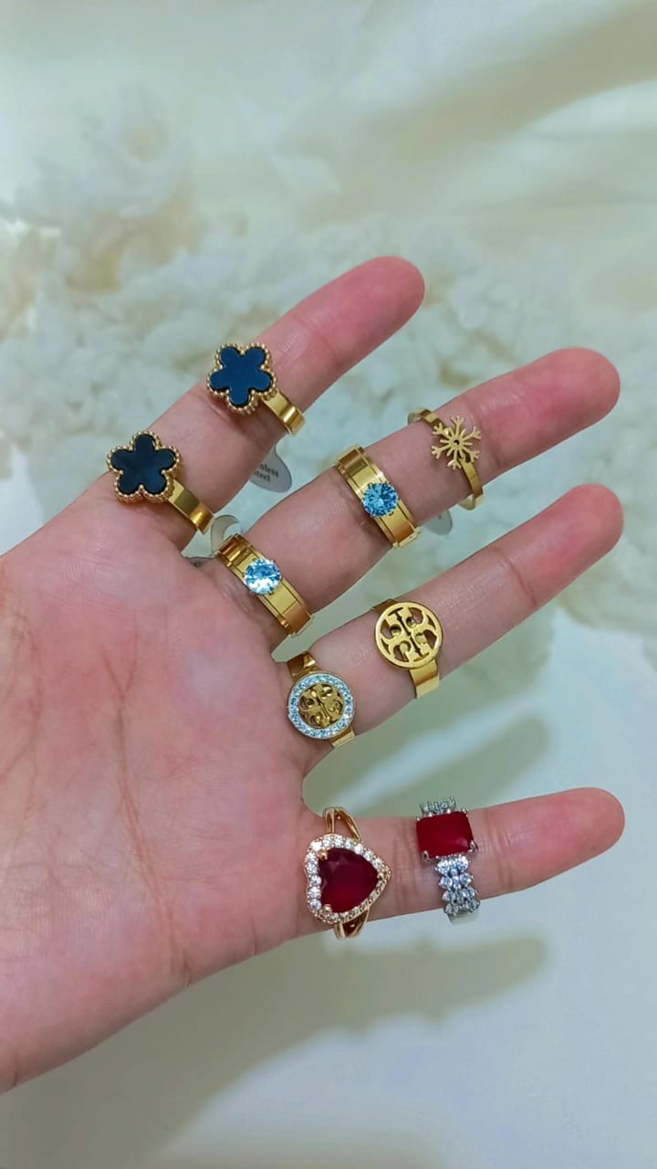 Stainless Steel Rings/ Diamond cut Rings