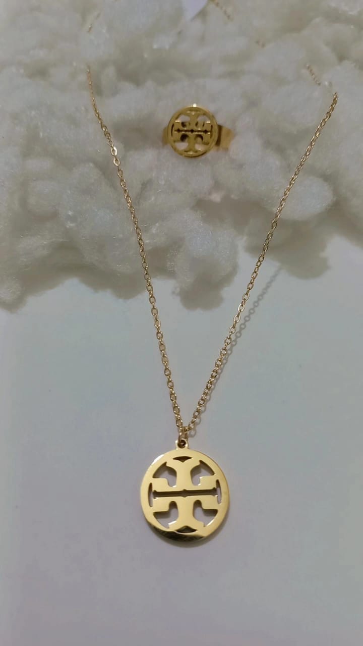 Elegant Stainless Steel Pendant Chain and Ring Set